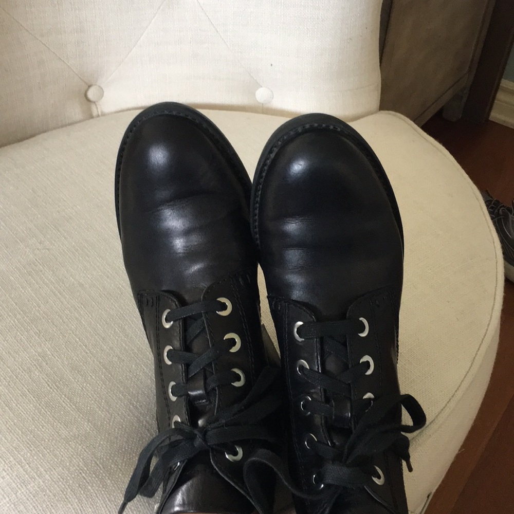 Treasure & Bond lace up leather combat booties - Picture 5 of 6